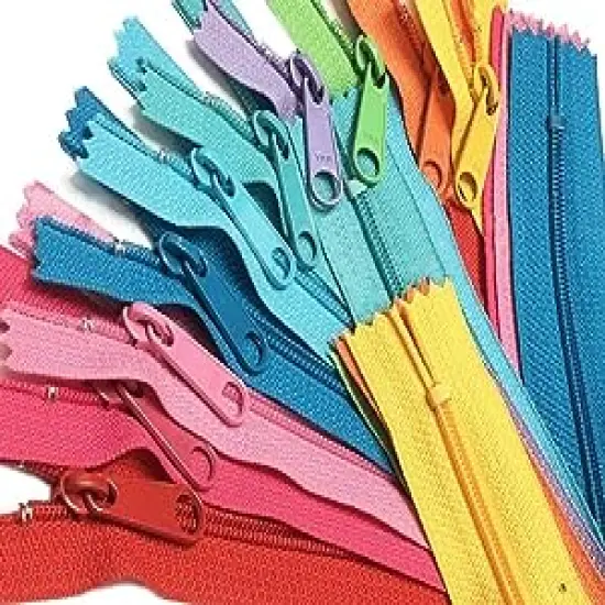 YKK Handbag Zippers #4.5 with Extra-Long Pull - Request Your Own Colors for Your YKK Zipper Assortment - Made in The USA - (25 Zippers) (14" Inches) {1}
