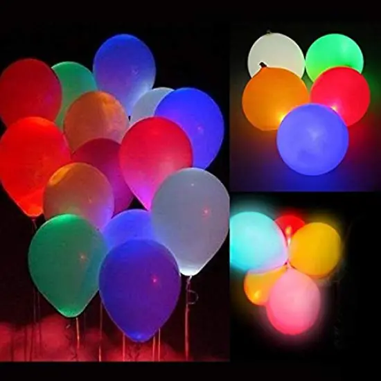 20 LED Light-Up Balloons in Mixed Colors - Flashing and Glow-in-the-Dark for 24 Hours, Ideal for Birthday Parties, Glow Parties, Wedding, Halloween, and Christmas Decorations {2}