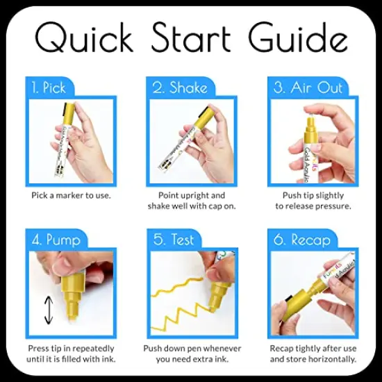 5-Piece Acrylic Black Paint Pen Set Fine Tip Thin Point and Jumbo Pens (1mm, 3mm, 6mm, 10mm, 15mm) Black Paint Markers for Plastic, Canvas, Wood, Rock, Fabric, Tire, Metal, and Glass {3}