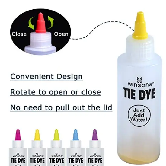 Tie Dye Kit 5 Colors Permanent Fabric Dye Art Set for Kids Adults for School, Homemade Party, Creative Groups Activities, DIY Gift {4}