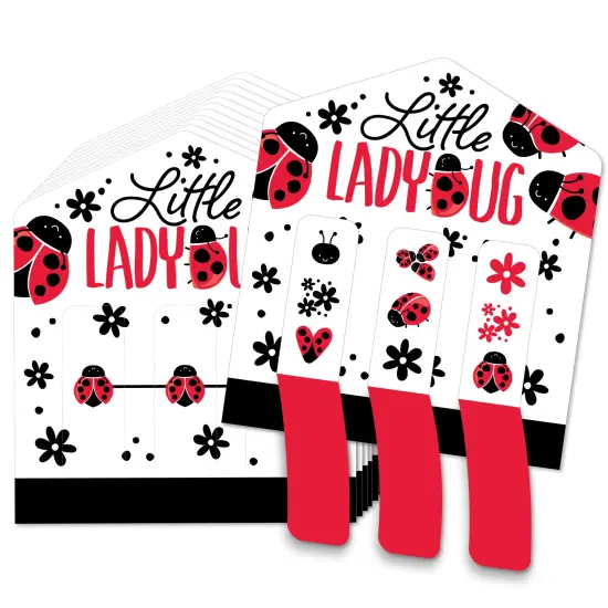 Big Dot of Happiness Happy Little Ladybug - Baby Shower or Birthday Party Game Pickle Cards - Pull Tabs 3-in-a-Row - Set of 12 {1}