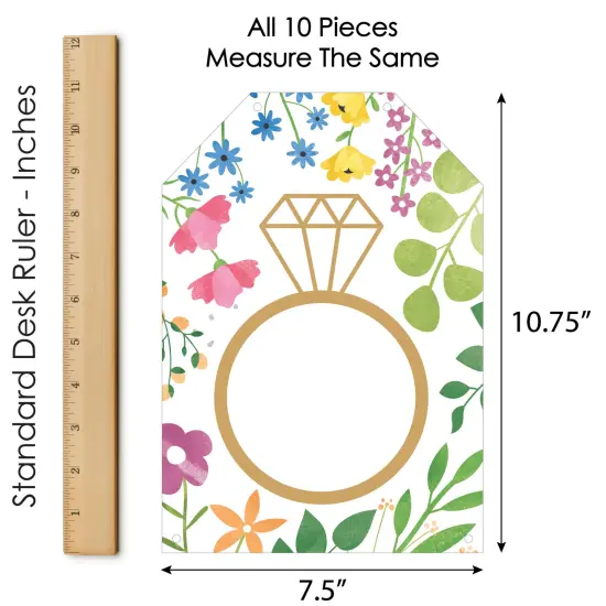 Big Dot of Happiness Wildflowers Bride - Hanging Vertical Paper Boho Floral Bridal Shower and Wedding Party Wall Decoration Kit - Indoor Door D&eacute;cor {7}