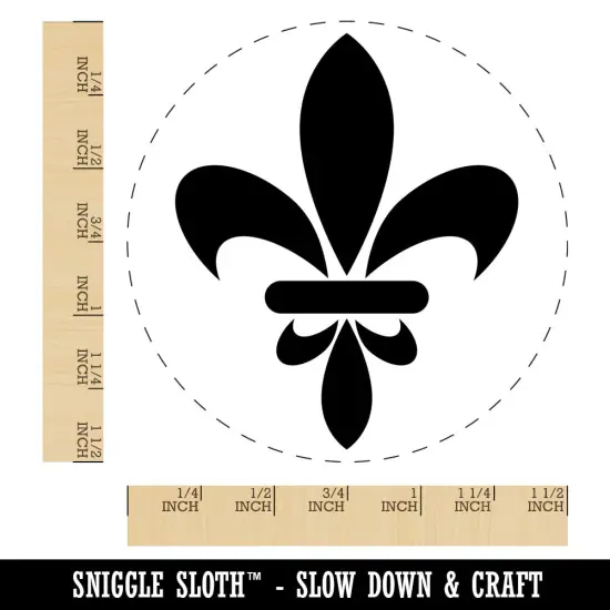 Fleur De Lis French Mardi Gras Elegant Self-Inking Rubber Stamp for Stamping Crafting Planners Black {1}