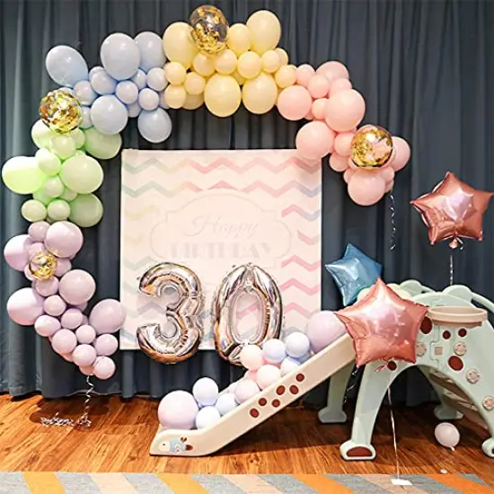 200 Pack 10 Inch Pastel Balloons - Thick Mixed Color Macaron Latex Balloons for Birthday, Wedding Reception, Engagement, Baby, and Bridal Party Decorations {6}