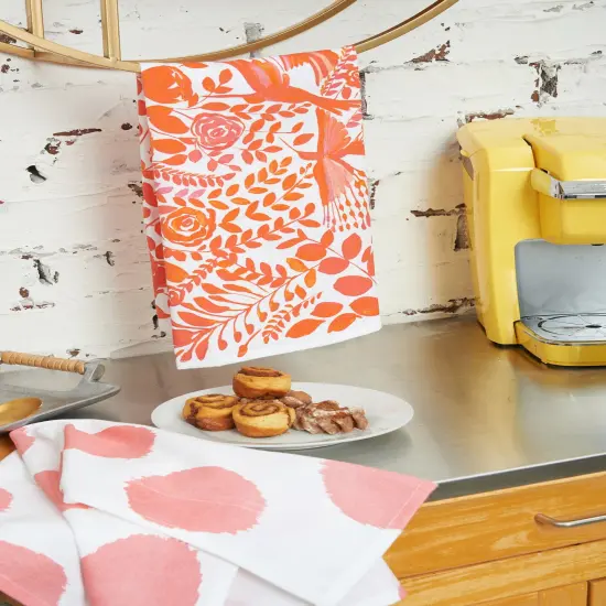 Hummingbird Floral Printed Kitchen Towel {5}