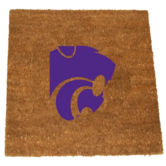 The Memory Company NCAA Kansas State Wildcats Logo Rectangular Coir Door Mat 29.5" x 19.5" Brown {1}