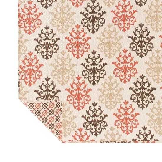 Brown Mid Century Modern 50" x 60" Throw Blanket Cotton Reversible {4}