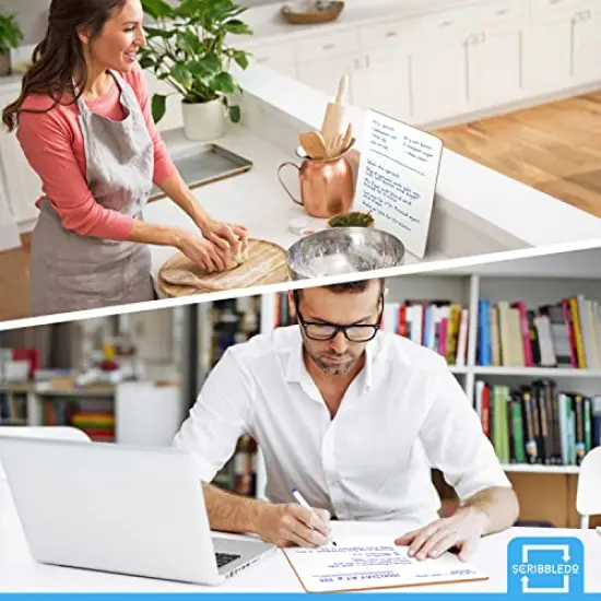 6 Pack Small White Board Dry Erase Boards Classroom Pack Mini White Boards 9"x12” Personal Whiteboards for Students Teachers School Supplies Lapboards l 6 Mini Whiteboard Erasers Included {6}