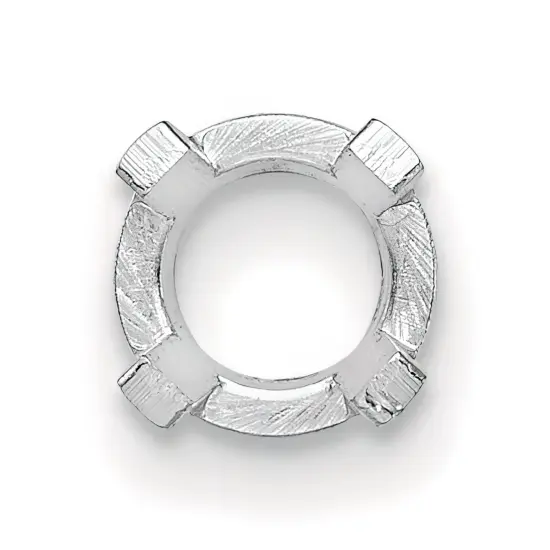 14K White Gold 4 Prong Round Low Base Setting 2mm {2}