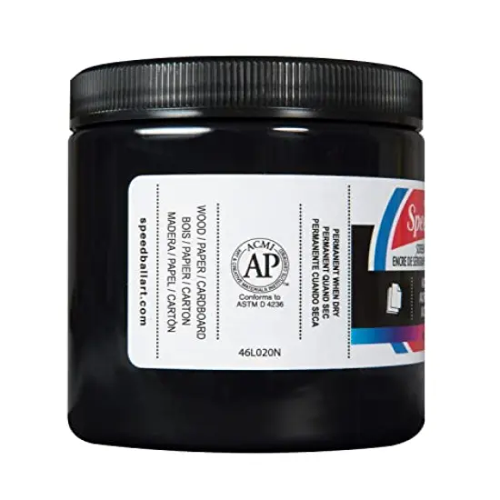 Acrylic Screen Printing Ink, 8-Ounce, Black {2}