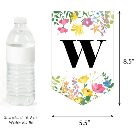 Big Dot of Happiness Wildflowers Baby - Boho Floral Baby Shower Bunting Banner - Party Decorations - Welcome Baby {4}