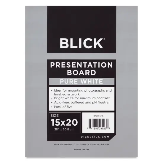 Blick Presentation Board Pack - 15" x 20", Pure White, Pkg of 5 {1}
