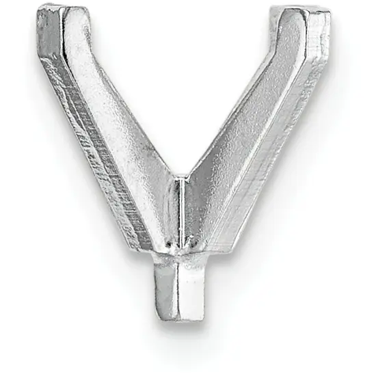 14K White Gold 4 Prong Emerald Cut Peg Setting 6mm {1}