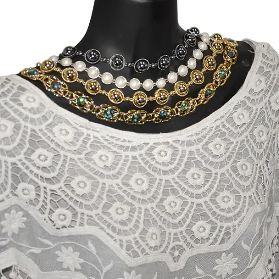 5 yards of Sage Flat-Back Gold Pearl Trim 3/4" | 5 yard cut {4}