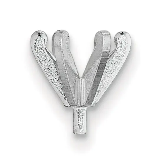 14K White Gold 6 Prong Round Peg Low Setting 4.6mm {2}