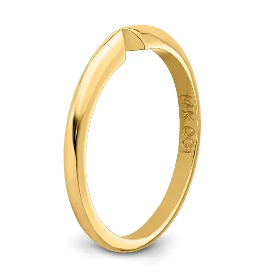 14K Gold 4 Prong Half Round Ring Shank {6}