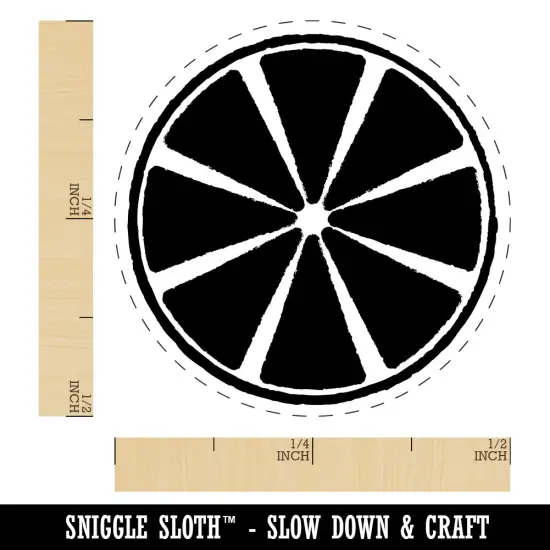 Citrus Lemon Orange Slice Sketch Self-Inking Rubber Stamp for Stamping Crafting Planners {1}