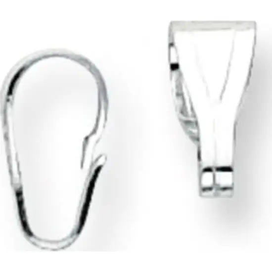 Sterling Silver 4.0mm Snap On Bail - Pack of 6 {1}