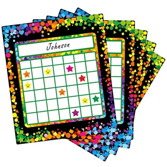 90 Pack Classroom Incentive Chart in 2 Designs with 2640 Star Stickers for Classroom Teaching or Family Using {2}