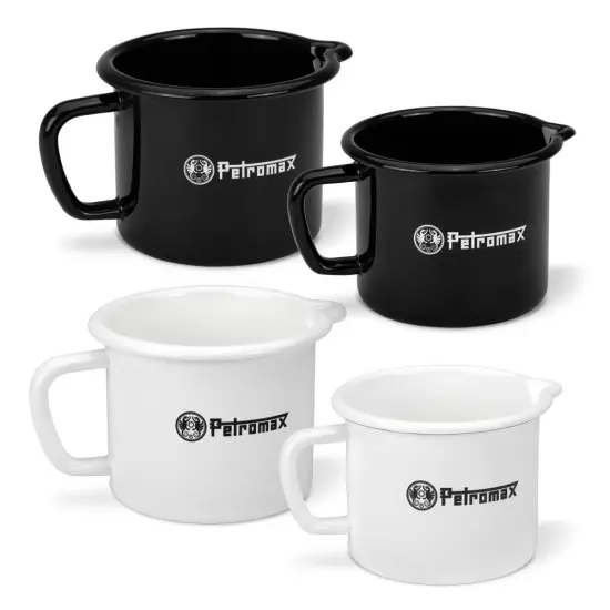 Petromax Warming Pot with Spout, Enameled Steel Saucepan for Heating Milk, Soup, Butter over Stove or Campfire {2}