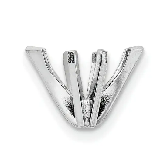 14K White Gold 6 Prong Marquise V-End Setting 12x5.5mm {2}