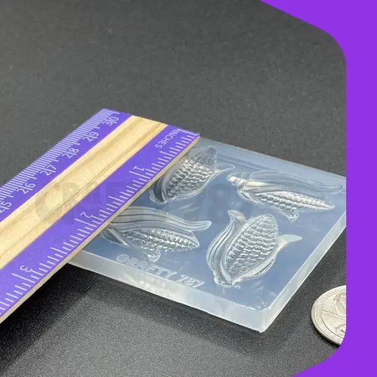 Corn on the COB Silicone Mold , Resin Mold, Polymer Clay Mold (A15) {3}