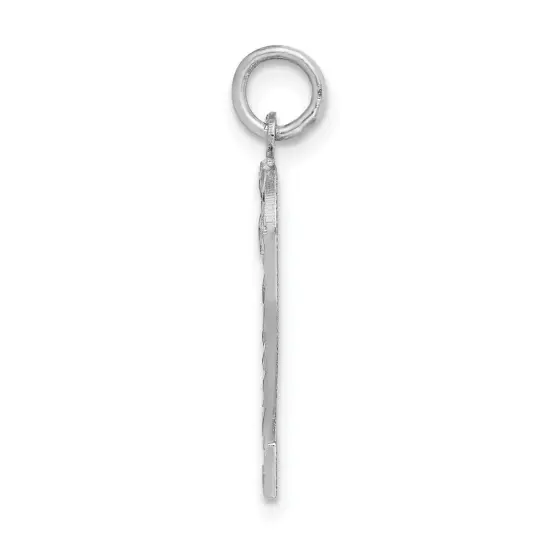 14K White Gold Large Number 2 Charm Pendant FindingKing Jewerly 25mm x 11mm {2}