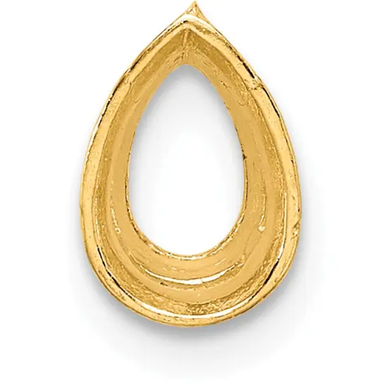 14K Gold Pear Airline Bezel Setting 2.75x1.5mm {1}