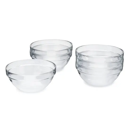 Glass Mixing Bowl Ingredient Prep Set - 6.5 Inch Diameter, Set of 6 {1}