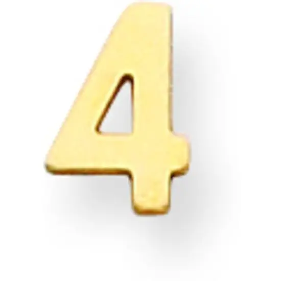 14K Gold Number 4 5mm {1}