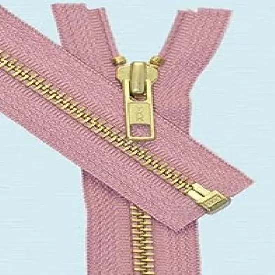 30" Medium Weight Jacket Zipper YKK #5 Brass ~ Separating ~ S077 Dusty Pink (1 Zipper/pack) {1}