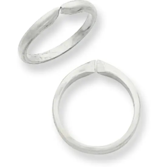 14K White Gold 6 Prong Half Round Ring Shank {1}