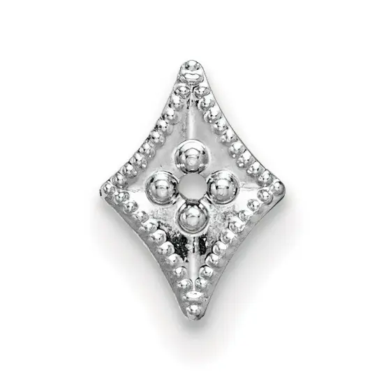 14K White Gold Diamond Shape Top Setting 1mm {2}