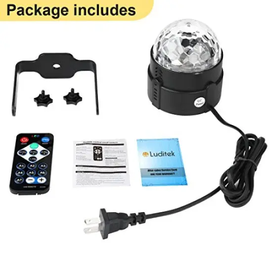 Sound Activated Party Lights with Remote Control - DJ Lighting Disco Ball Strobe Lamp with 7 Modes, Ideal for Home, Room, Dance Parties, Birthdays, Karaoke, Halloween, Christmas, Weddings, and Club Decorations {4}