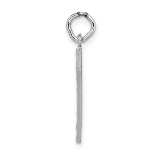 14K White Gold Large Number 7 Charm Pendant FindingKing Jewerly 25mm x 11mm {3}
