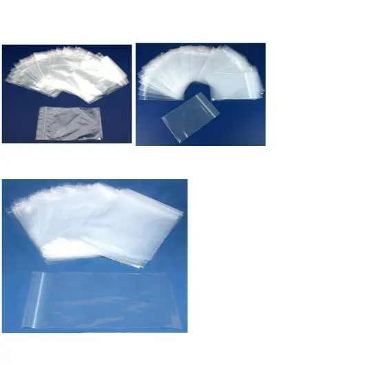 Resealable Reclosable Clear Plastic 2 Mil Bags 4"x6" & 3"x4" & 6"x9" Kit 300 Pcs {1}