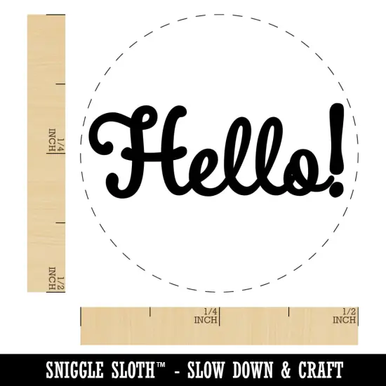 Hello Cursive Self-Inking Rubber Stamp for Stamping Crafting Planners Green {1}