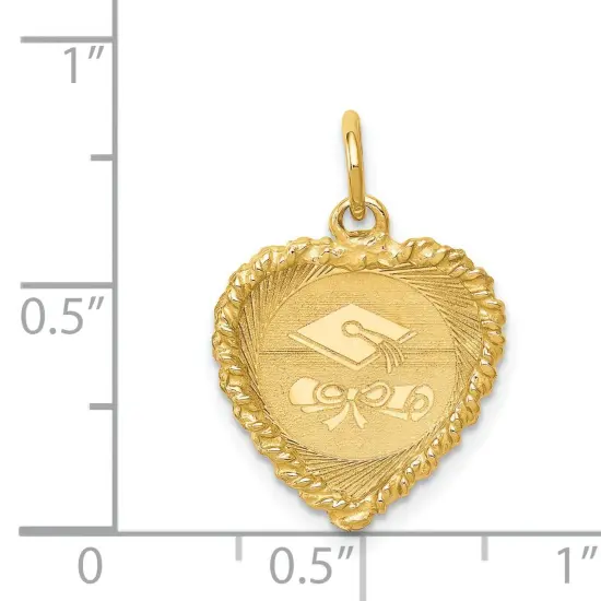 14K Yellow Gold Graduation Cap Diploma Charm Pendant Jewerly 26mm x 21mm {5}