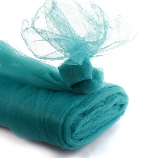54" Tulle Fabric Bolt Teal {1}