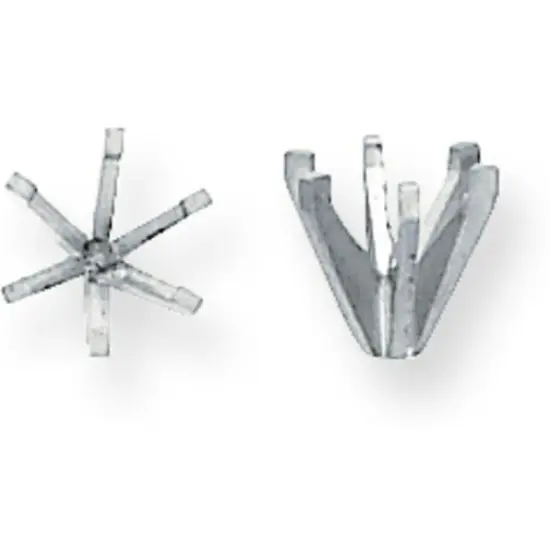 14K White Gold 6 Prong Round Low Setting 5.8mm {1}