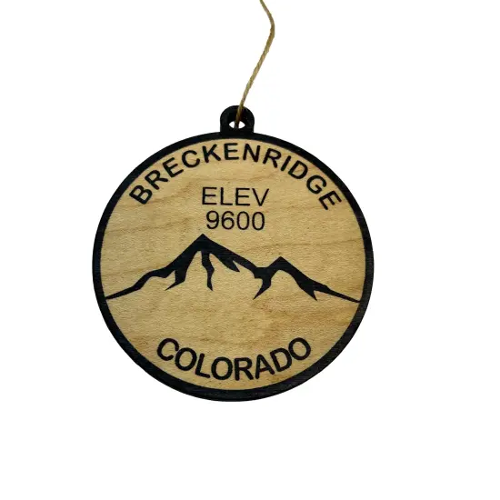 Ornament CUSTOM - Breckinridge Colorado Elevation 9600 RED {2}