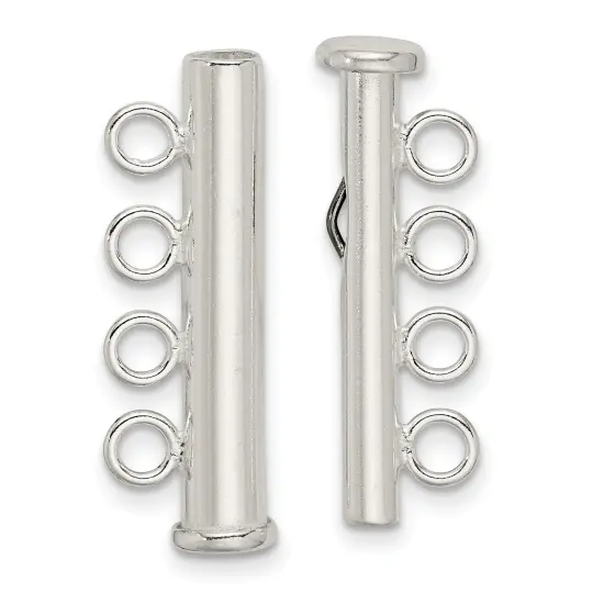 Sterling Silver Double Strand Pearl Clasp (16.70Mm To 27.40Mm) {1}