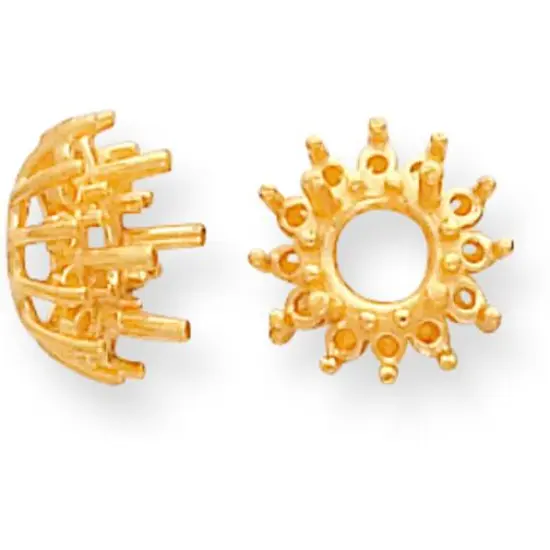 14K Gold Round Cluster Setting 1.7mm (x12) {1}