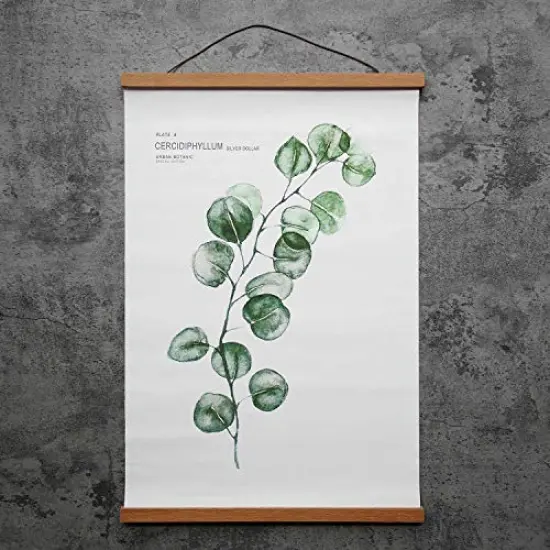 Teak Wood Magnetic Poster Frame Hanger, Magnet Poster Frame for Posters, Prints, Photos, Pictures, Maps, Scrolls, and Canvas Artwork {2}