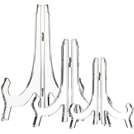 Clear Acrylic Easels Plate Stands Holders to Display Pictures or Other Items for Display Decoration {2}