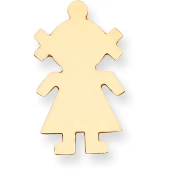 14K Gold Girl Stamping Disc 0.018" {1}