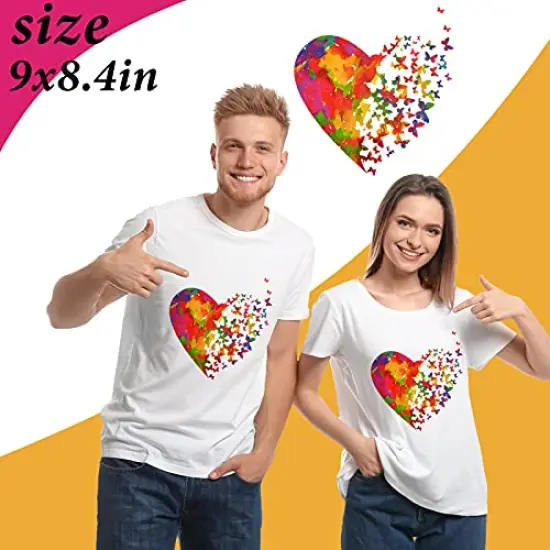 5 Pieces Butterfly Iron on Patches Heat Transfer Colorful Cute Stickers Washable DIY Iron on Transfer Decals for T-Shirt Jeans Backpacks Families Clothing Hat DIY Applique, 5 Styles {5}