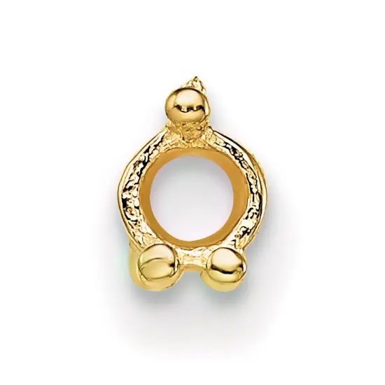 14K Gold 3 Prong Round Low Base Setting 2.2mm {2}