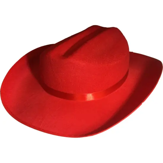 Child's Red Cowboy or Cowgirl Hat With Neck String Costume Accessory {1}