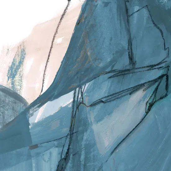 Blue on White Abstract II Poster Print by Robin Maria # 13789HA {1}